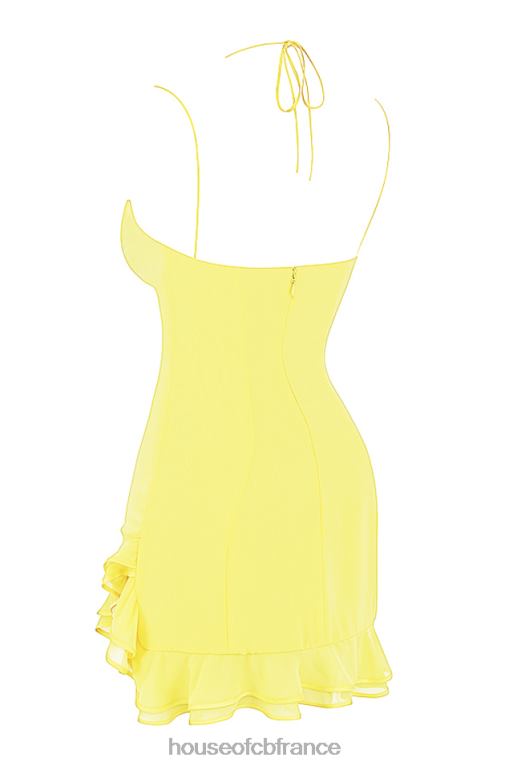House of CB robe courte à volants bouton d\'or Rossella N888H424 vêtements