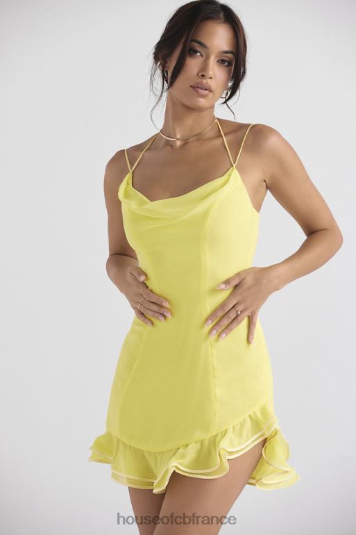 House of CB robe courte à volants bouton d\'or Rossella N888H424 vêtements