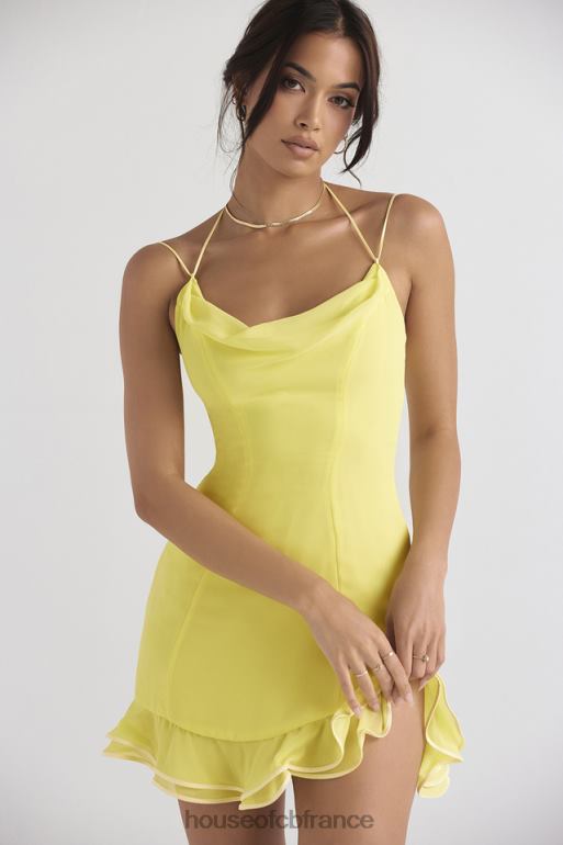 House of CB robe courte à volants bouton d\'or Rossella N888H424 vêtements