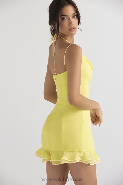 House of CB robe courte à volants bouton d\'or Rossella N888H424 vêtements