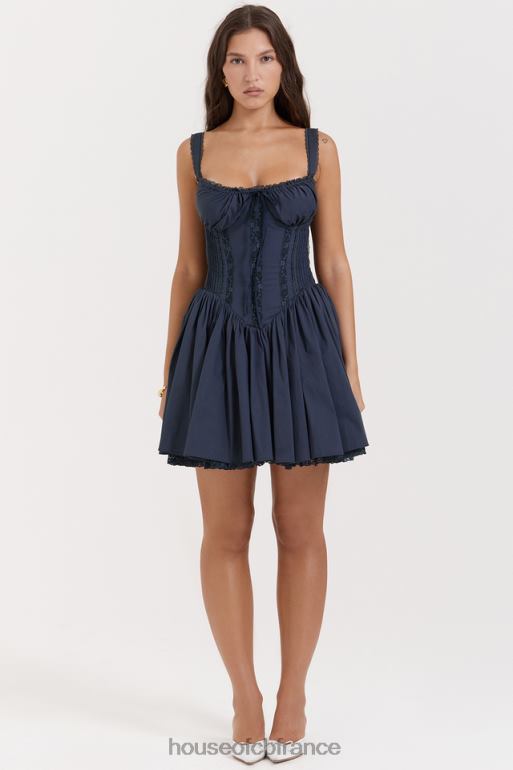 House of CB robe mini corset marine française pietra N888H157 vêtements