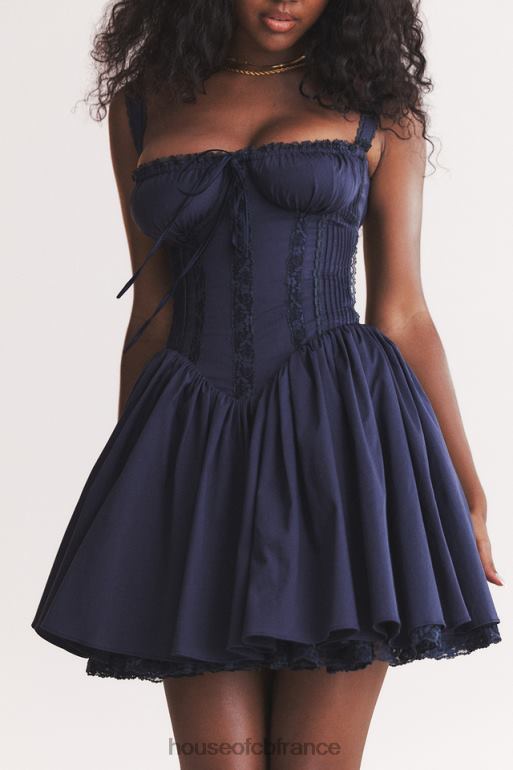 House of CB robe mini corset marine française pietra N888H157 vêtements