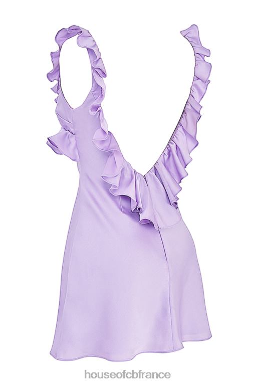 House of CB tink - robe courte à volants en satin orchidée N888H461 vêtements