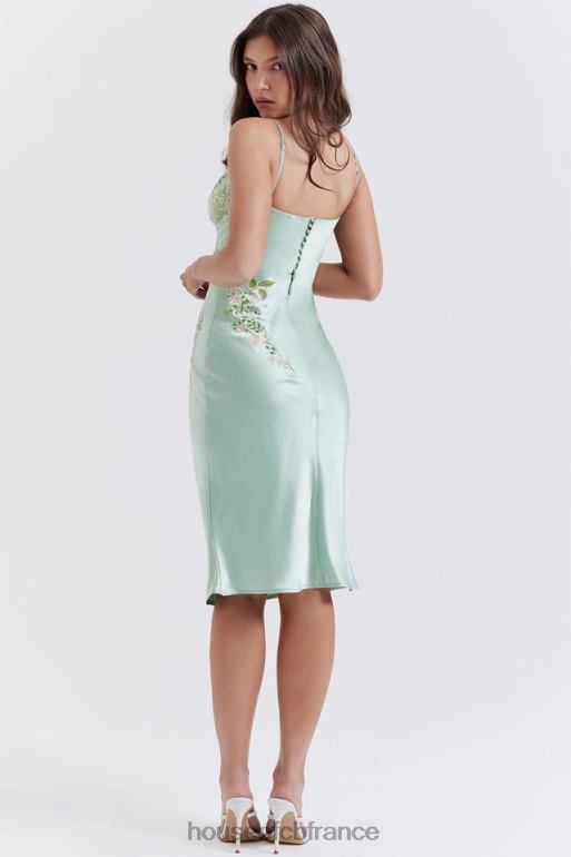 House of CB Fallon - Robe nuisette brodée en jade clair N888H240 vêtements