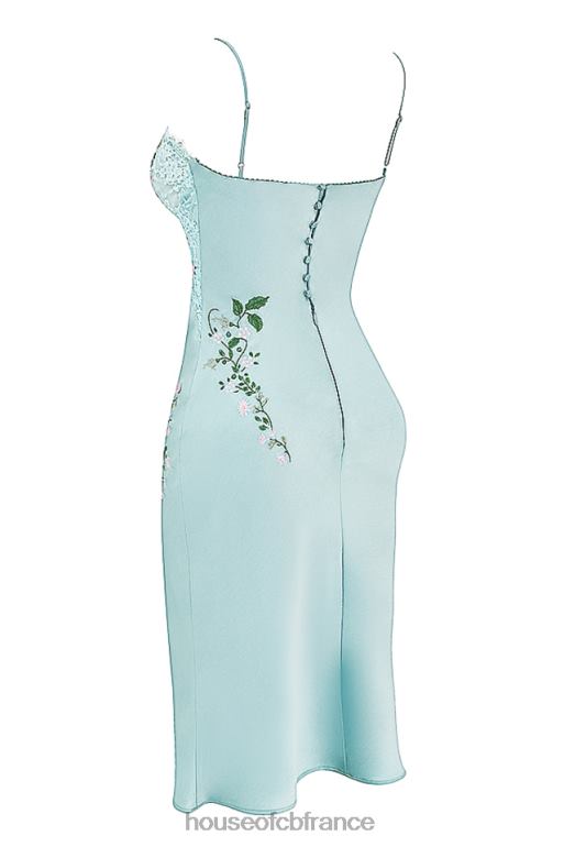 House of CB Fallon - Robe nuisette brodée en jade clair N888H240 vêtements