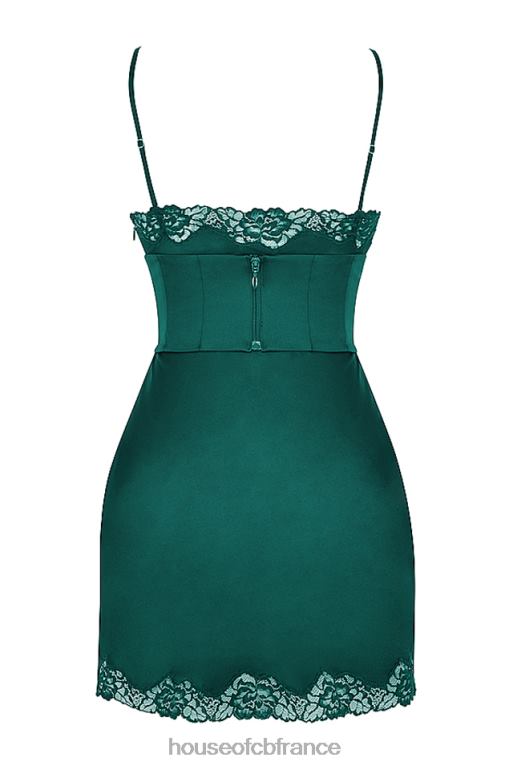 House of CB robe nuisette en satin forêt soraya N888H336 vêtements