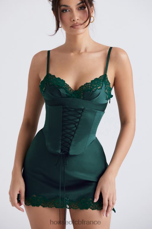 House of CB robe nuisette en satin forêt soraya N888H336 vêtements