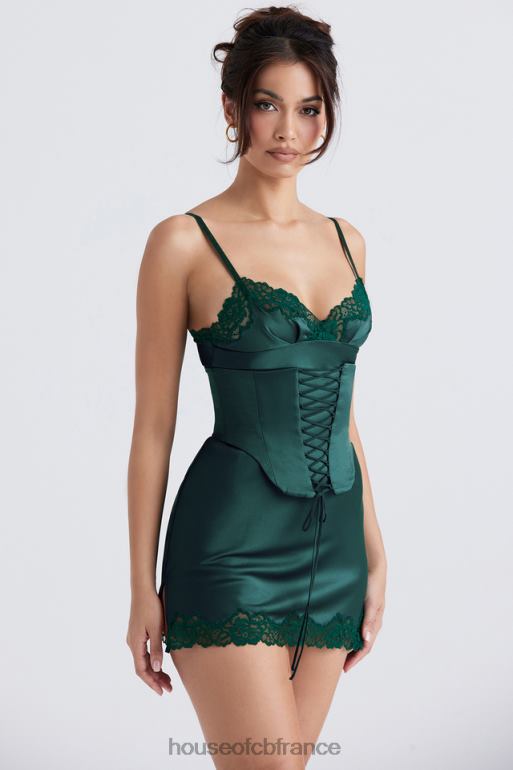 House of CB robe nuisette en satin forêt soraya N888H336 vêtements