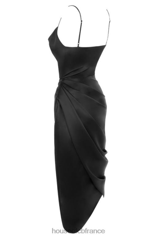 House of CB Reva - Robe corset à balconnet en satin noir N888H601 vêtements