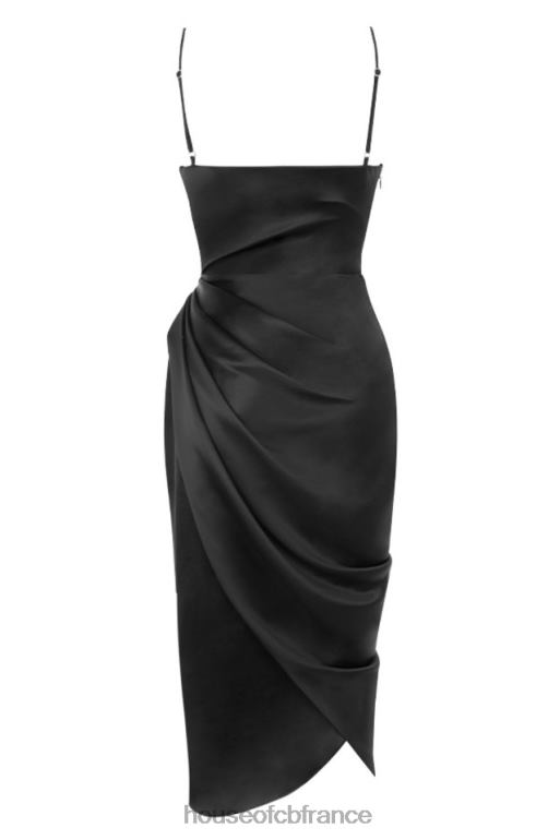 House of CB Reva - Robe corset à balconnet en satin noir N888H601 vêtements