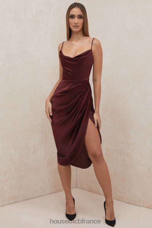 House of CB Reva - Robe corset à balconnet en satin raisin raisin N888H592 vêtements