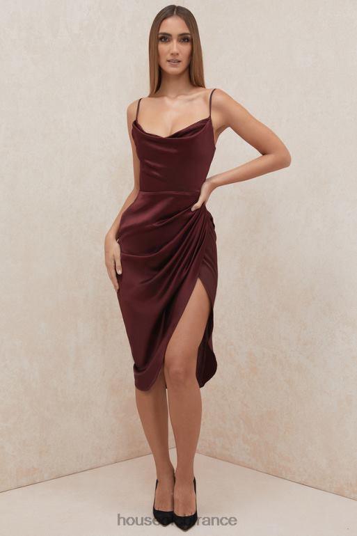House of CB Reva - Robe corset à balconnet en satin raisin raisin N888H592 vêtements