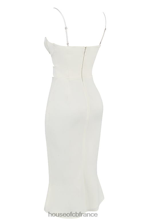 House of CB Robe corset à découpes en satin ivoire Amalia N888H450 vêtements