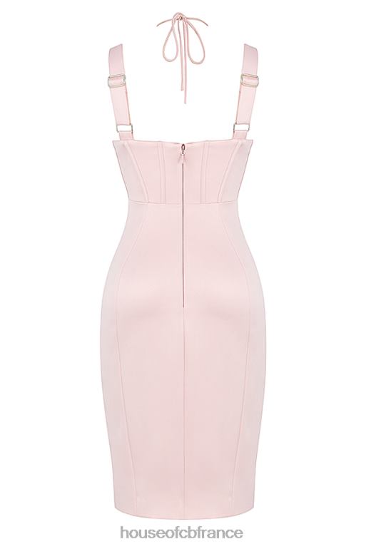 House of CB Robe corset en satin rose bébé Marsha N888H541 vêtements
