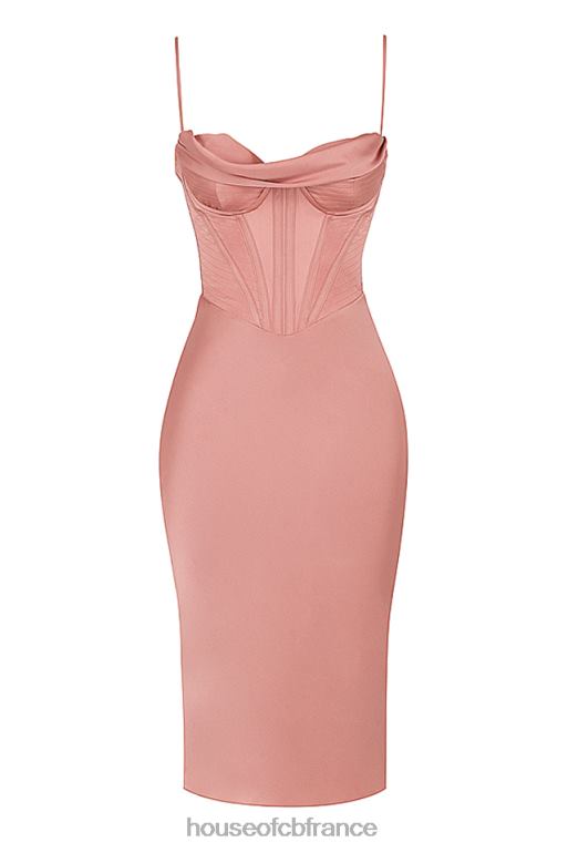 House of CB myrna rose - robe nuisette corset en satin N888H525 vêtements