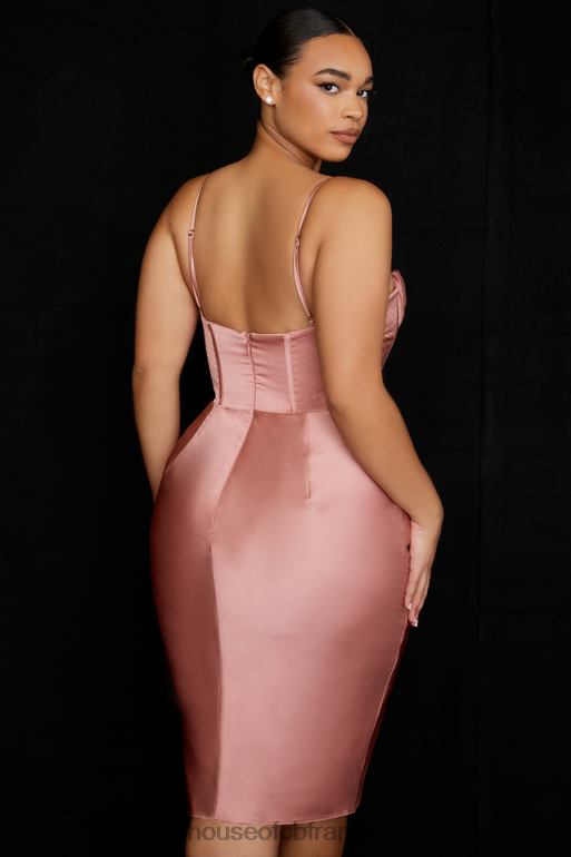 House of CB myrna rose - robe nuisette corset en satin N888H525 vêtements