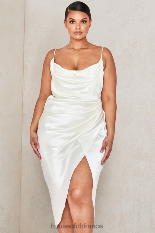 House of CB robe corset à balconnet en satin ivoire Reva N888H621 vêtements