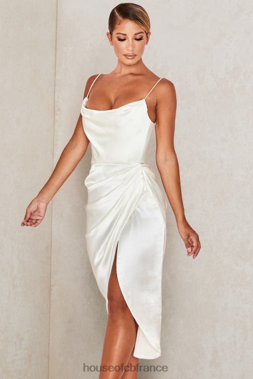 House of CB robe corset à balconnet en satin ivoire Reva N888H621 vêtements