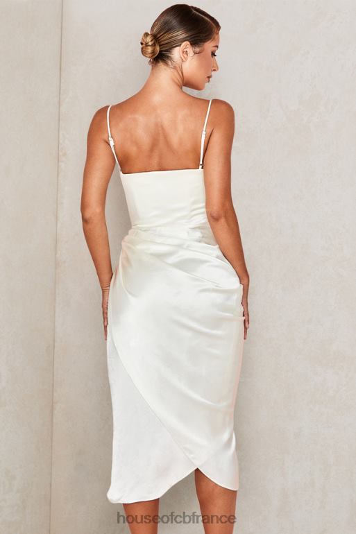 House of CB robe corset à balconnet en satin ivoire Reva N888H621 vêtements