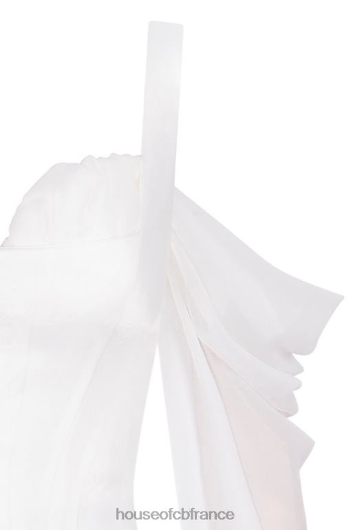 House of CB robe corset blanche eva avec manches blouson N888H611 vêtements
