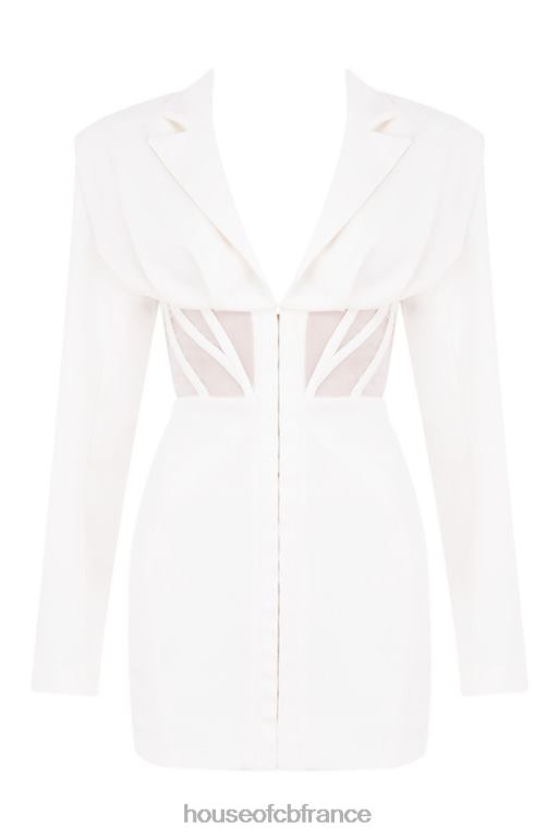 House of CB robe corset blazer blanc anine N888H596 vêtements