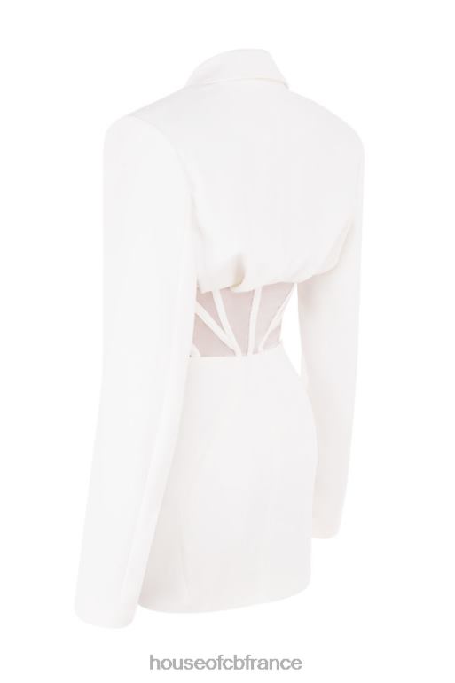 House of CB robe corset blazer blanc anine N888H596 vêtements