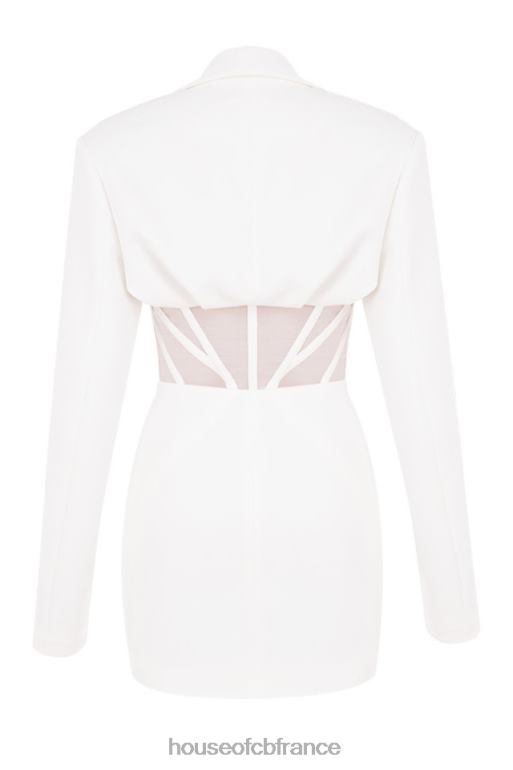 House of CB robe corset blazer blanc anine N888H596 vêtements