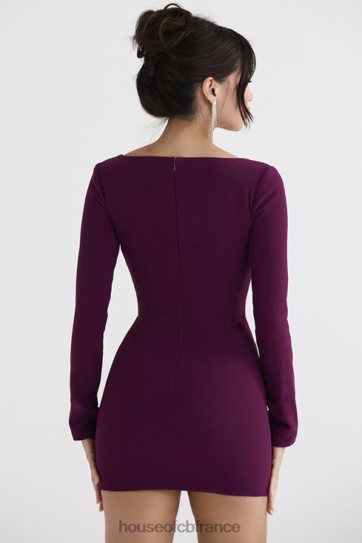 House of CB robe corset décolletée marcella merlot N888H325 vêtements