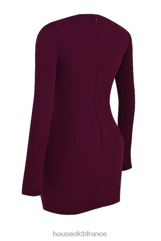 House of CB robe corset décolletée marcella merlot N888H325 vêtements