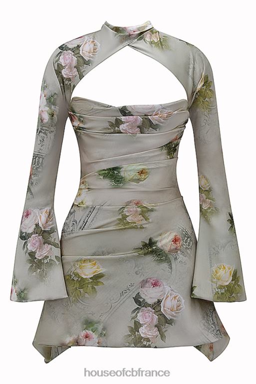 House of CB robe corset drapée florale vintage toira N888H272 vêtements