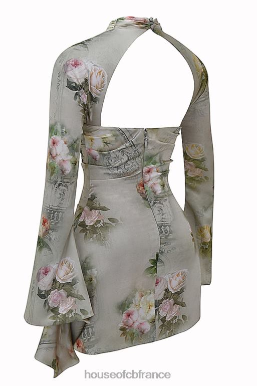 House of CB robe corset drapée florale vintage toira N888H272 vêtements