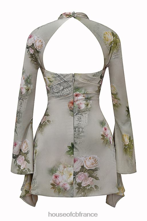 House of CB robe corset drapée florale vintage toira N888H272 vêtements