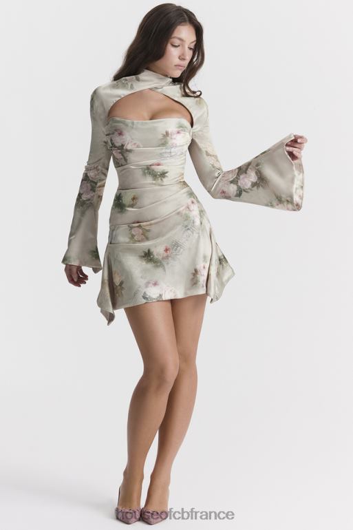 House of CB robe corset drapée florale vintage toira N888H272 vêtements