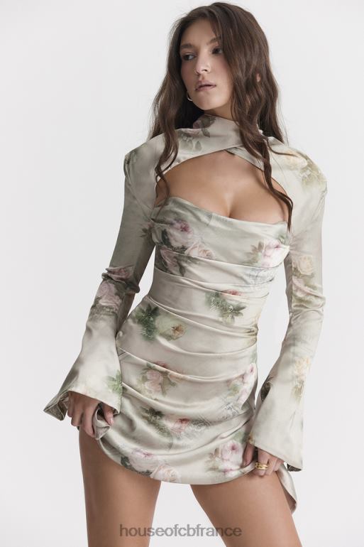 House of CB robe corset drapée florale vintage toira N888H272 vêtements