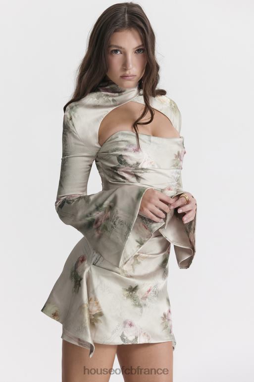 House of CB robe corset drapée florale vintage toira N888H272 vêtements