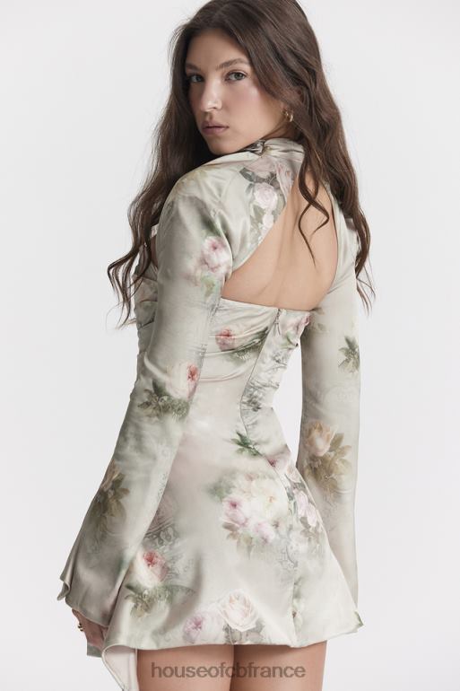 House of CB robe corset drapée florale vintage toira N888H272 vêtements