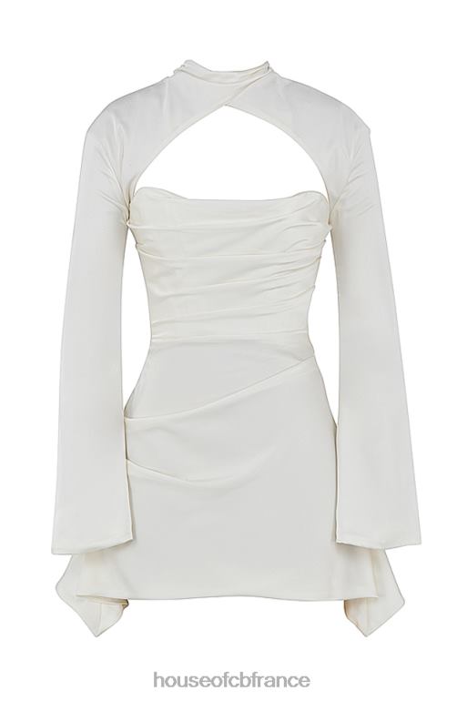 House of CB robe corset drapée ivoire toira N888H490 vêtements