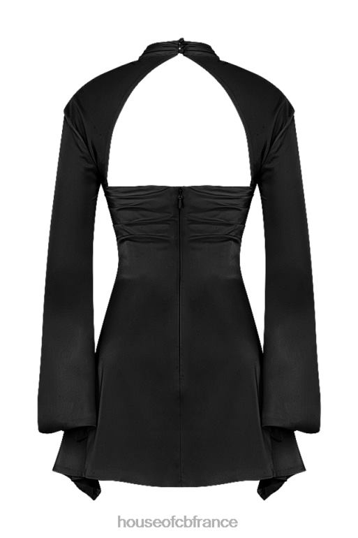 House of CB robe corset drapée noire Toira N888H473 vêtements