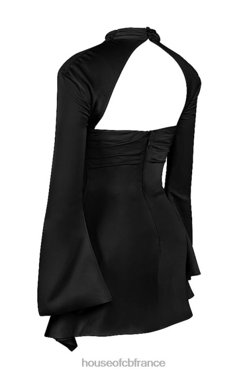 House of CB robe corset drapée noire Toira N888H473 vêtements