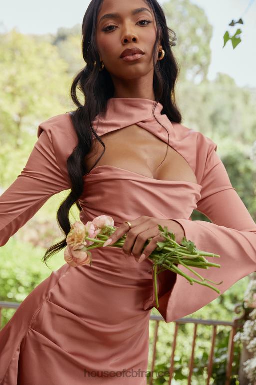 House of CB robe corset drapée toira rose N888H466 vêtements