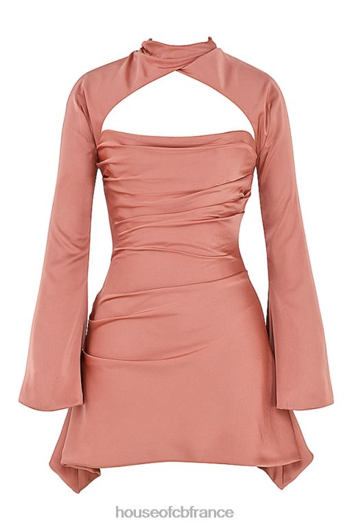 House of CB robe corset drapée toira rose N888H466 vêtements