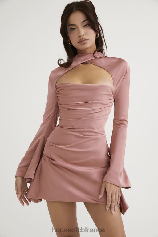 House of CB robe corset drapée toira rose N888H466 vêtements