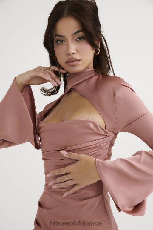House of CB robe corset drapée toira rose N888H466 vêtements