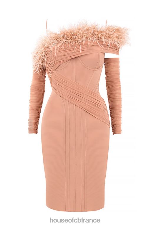 House of CB robe corset en maille naira blush N888H589 vêtements