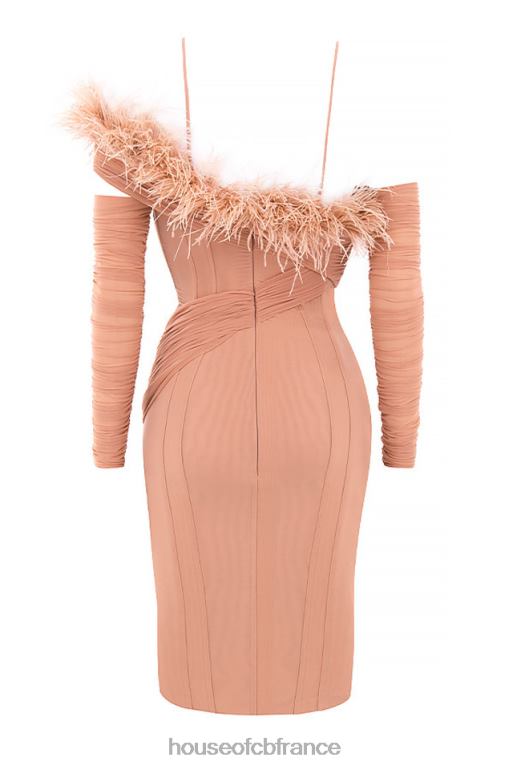 House of CB robe corset en maille naira blush N888H589 vêtements