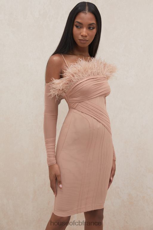 House of CB robe corset en maille naira blush N888H589 vêtements