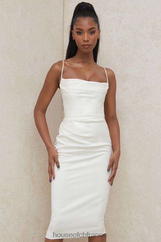 House of CB robe corset en satin ivoire anja N888H595 vêtements