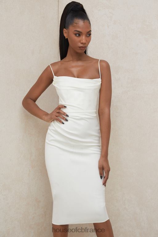 House of CB robe corset en satin ivoire anja N888H595 vêtements