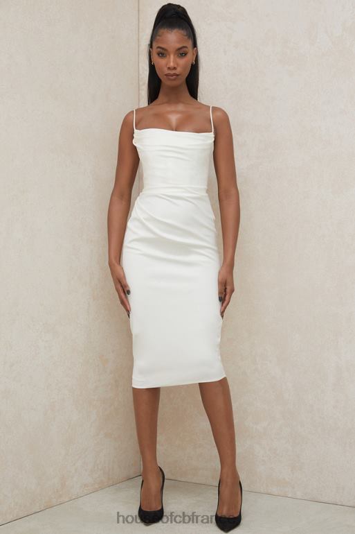 House of CB robe corset en satin ivoire anja N888H595 vêtements