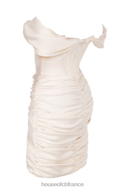 House of CB robe corset en satin ivoire coraline N888H627 vêtements
